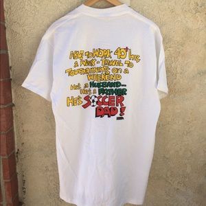 Vintage 90s SOCCER DAD - Double-sided T-Shirt